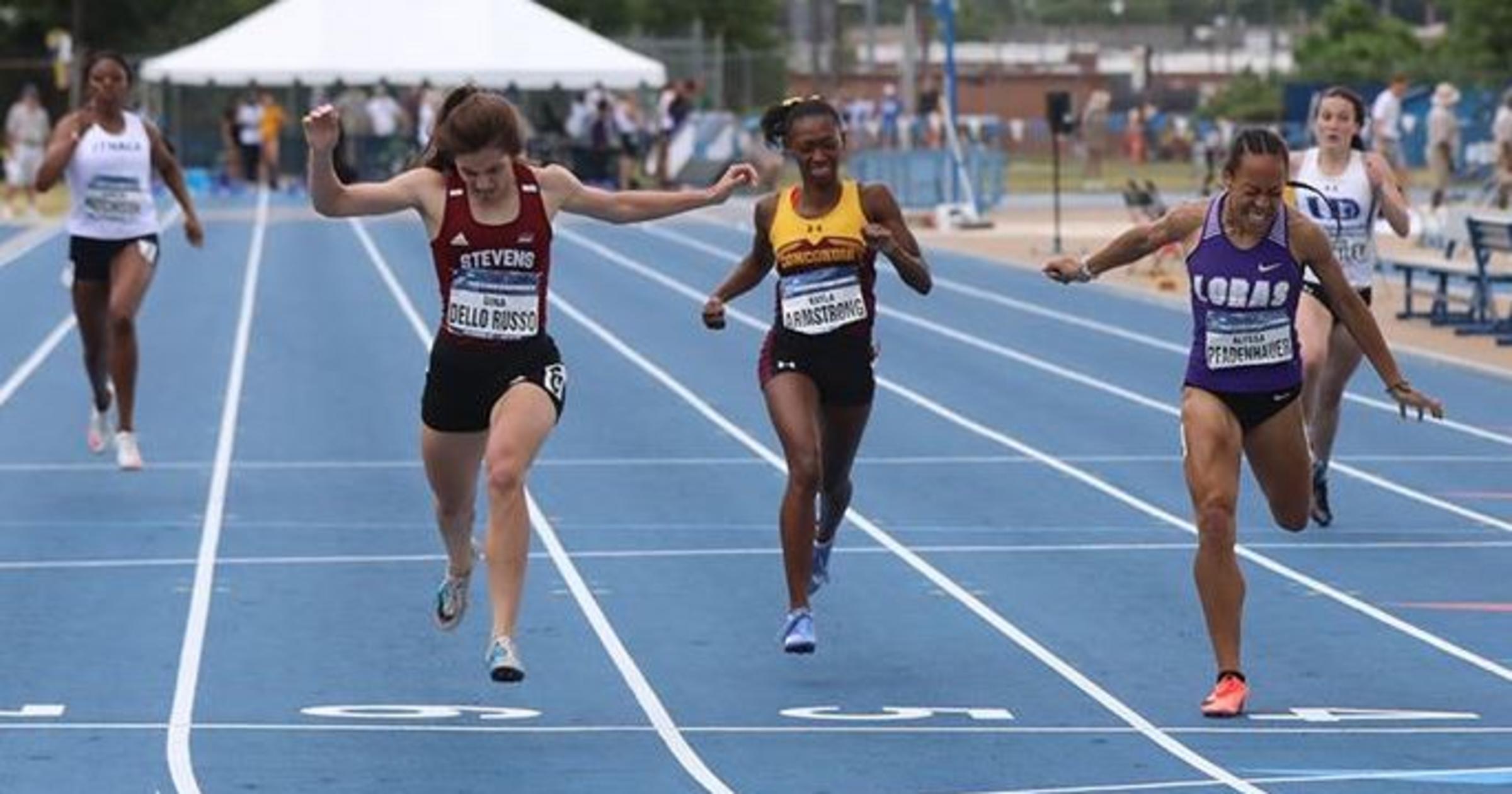 Runners at a finish line