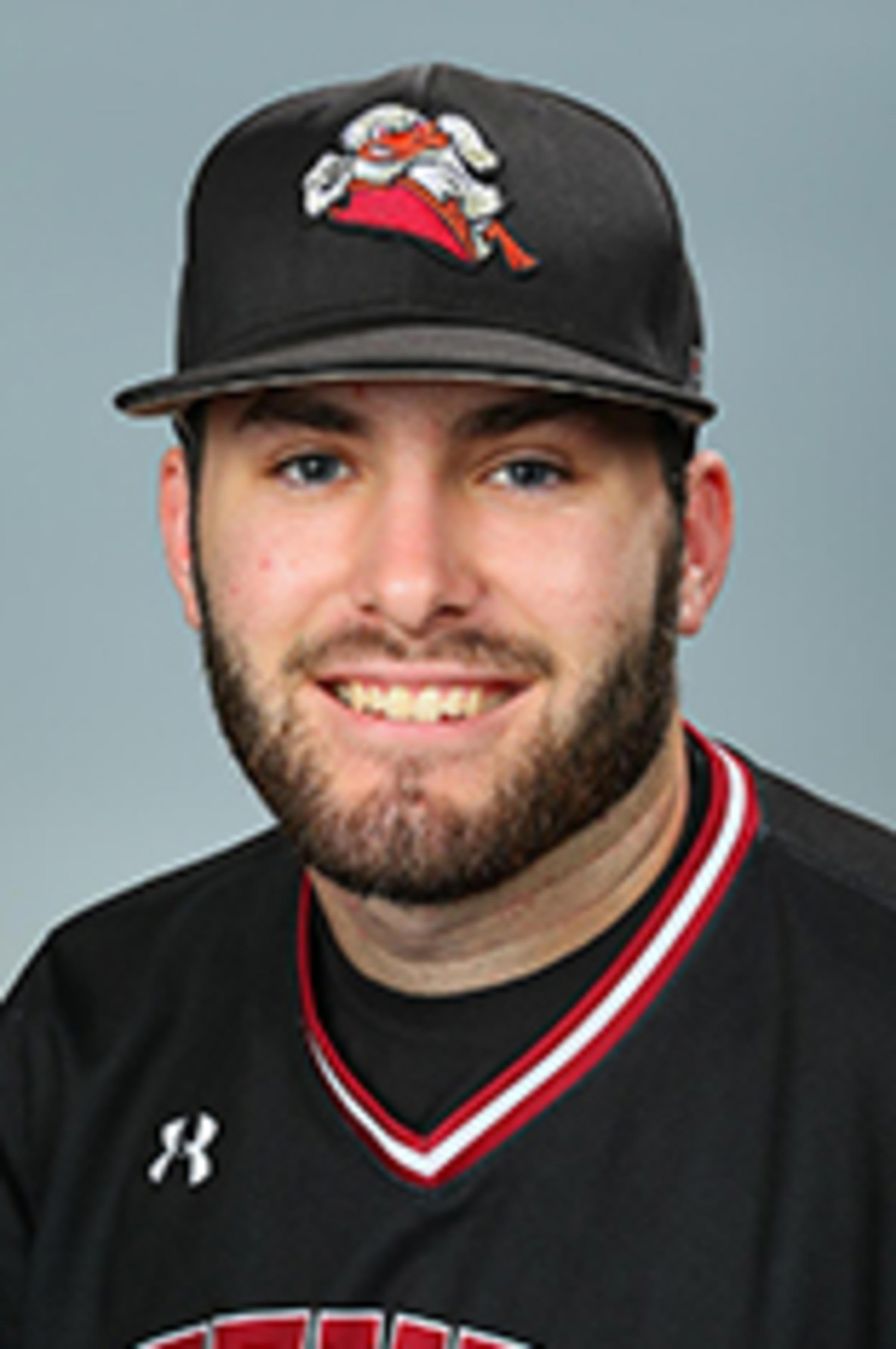 Headshot of Charlie Ruegger in his baseball uniform.