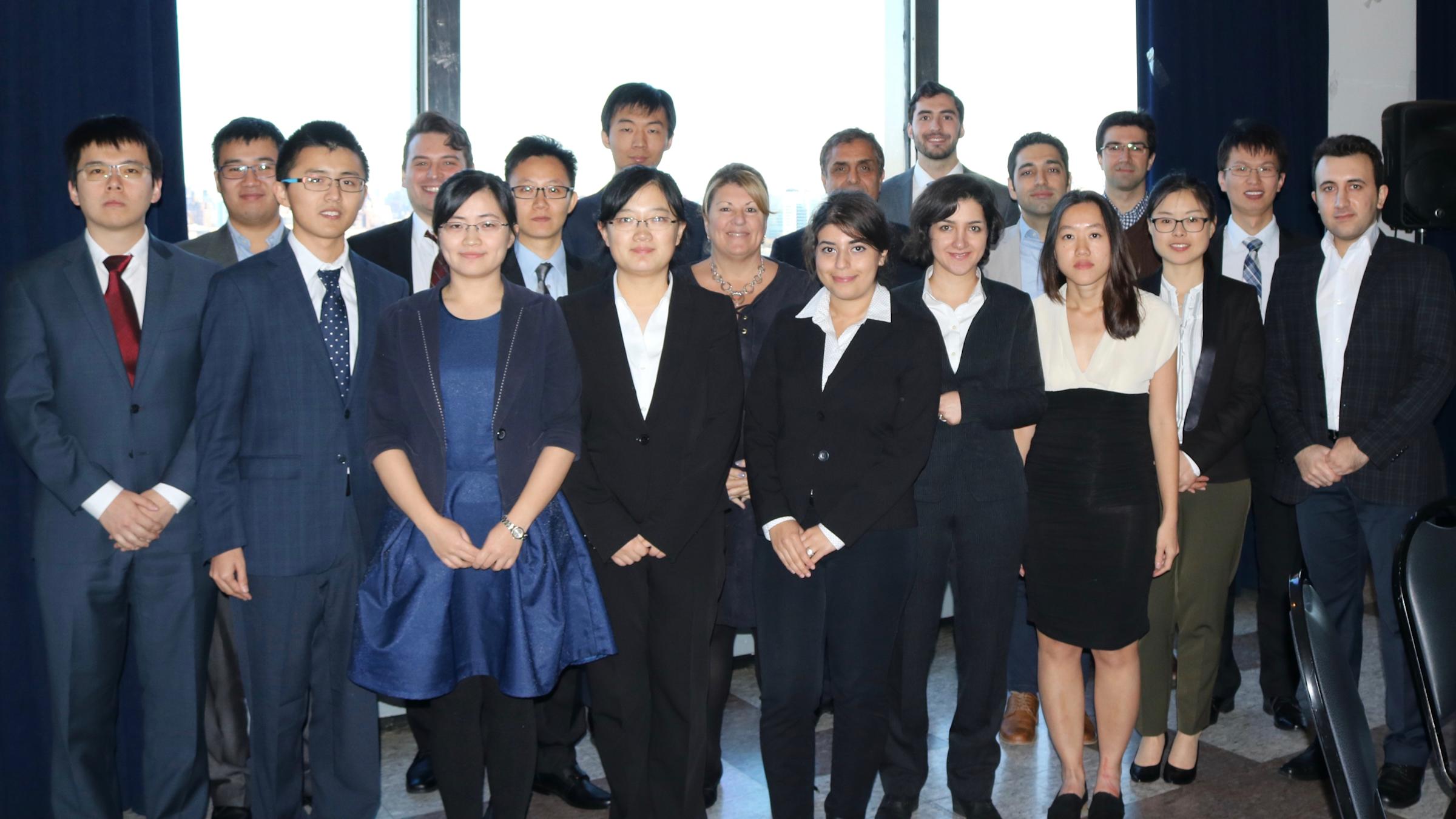 Doctoral fellows assemble at a November 17 event at Stevens