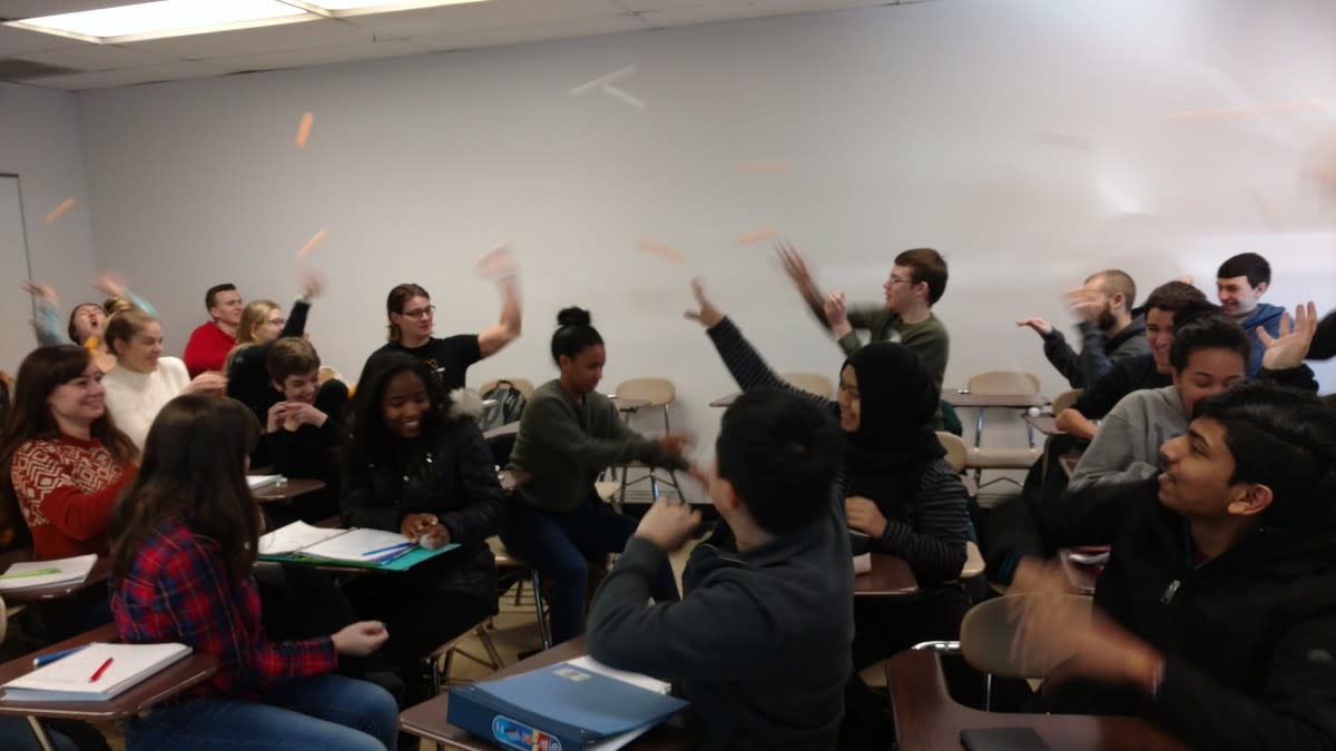 Entropy demo in thermo class