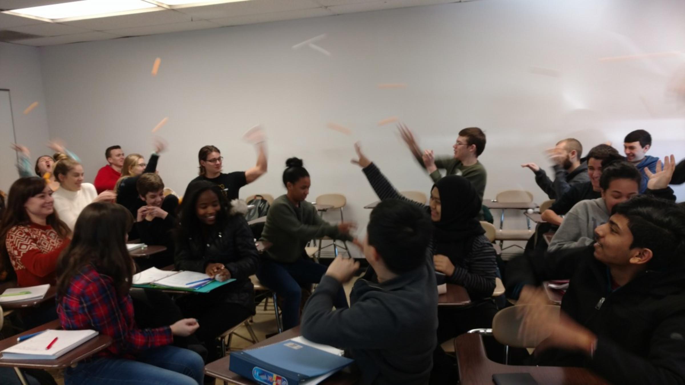 Entropy demo in thermo class