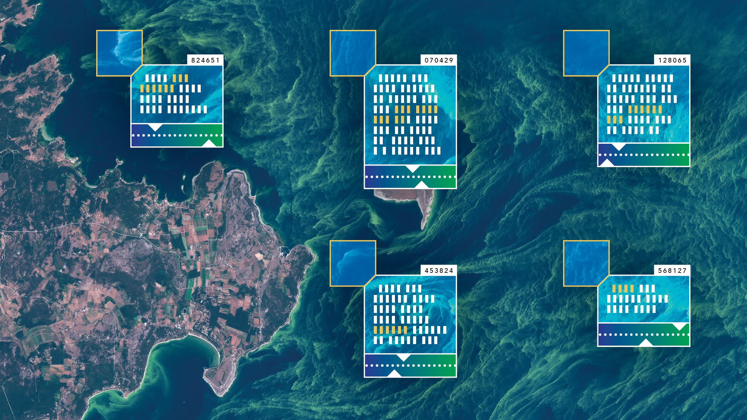 Ocean color in satellite images