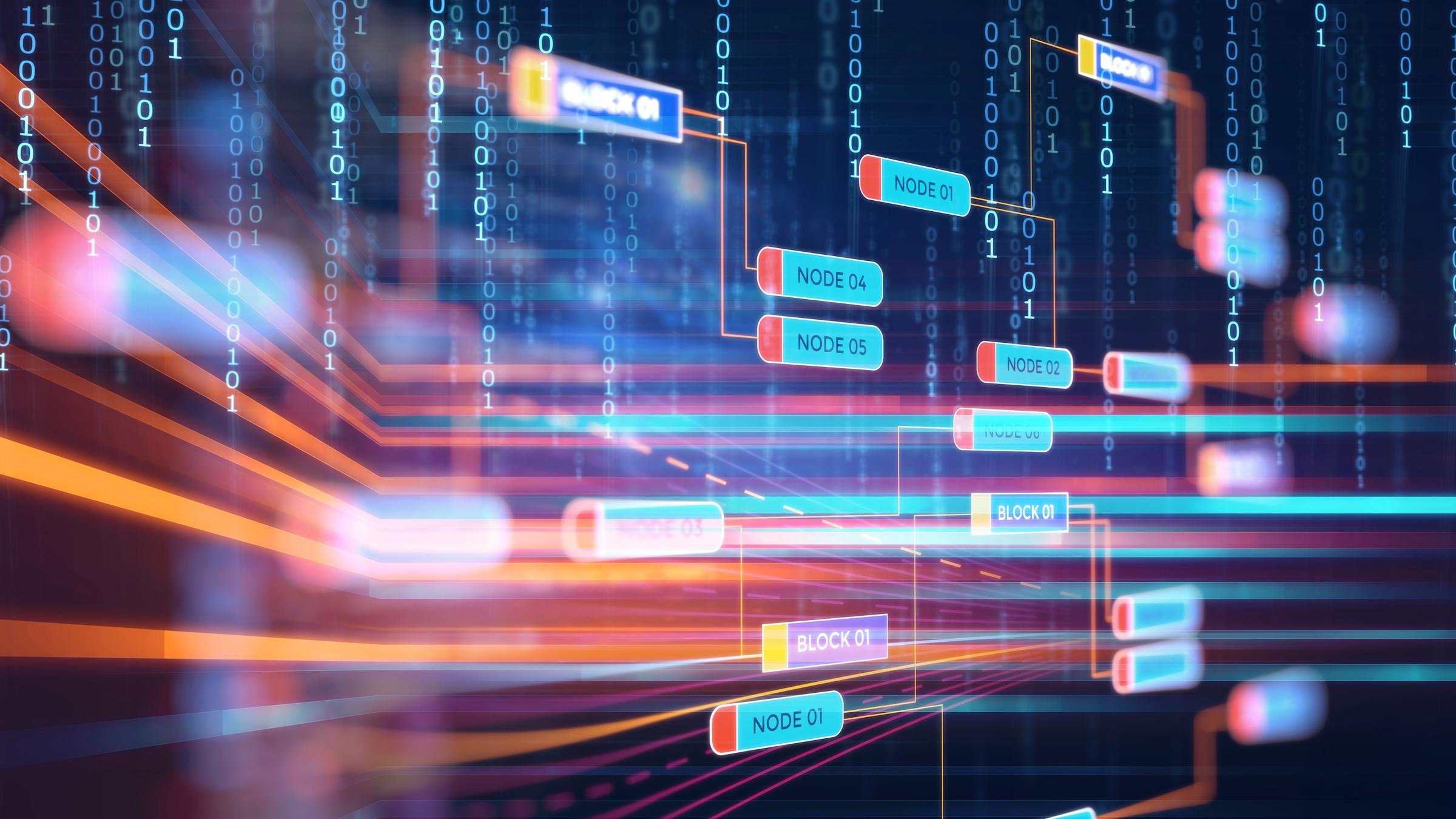 Digital rendering of computer code.