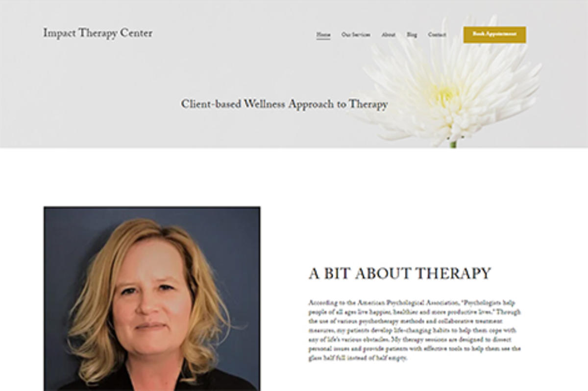 A screenshot of a website developed by the students on the project.