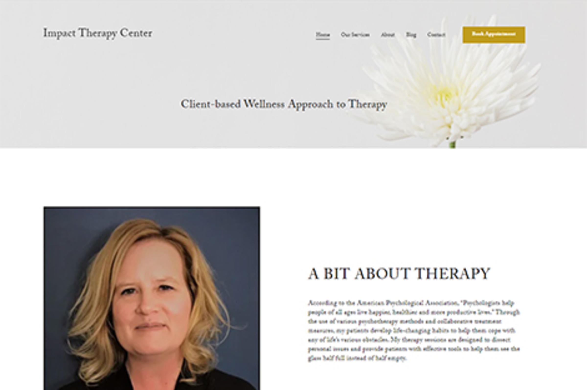 A screenshot of a website developed by the students on the project.