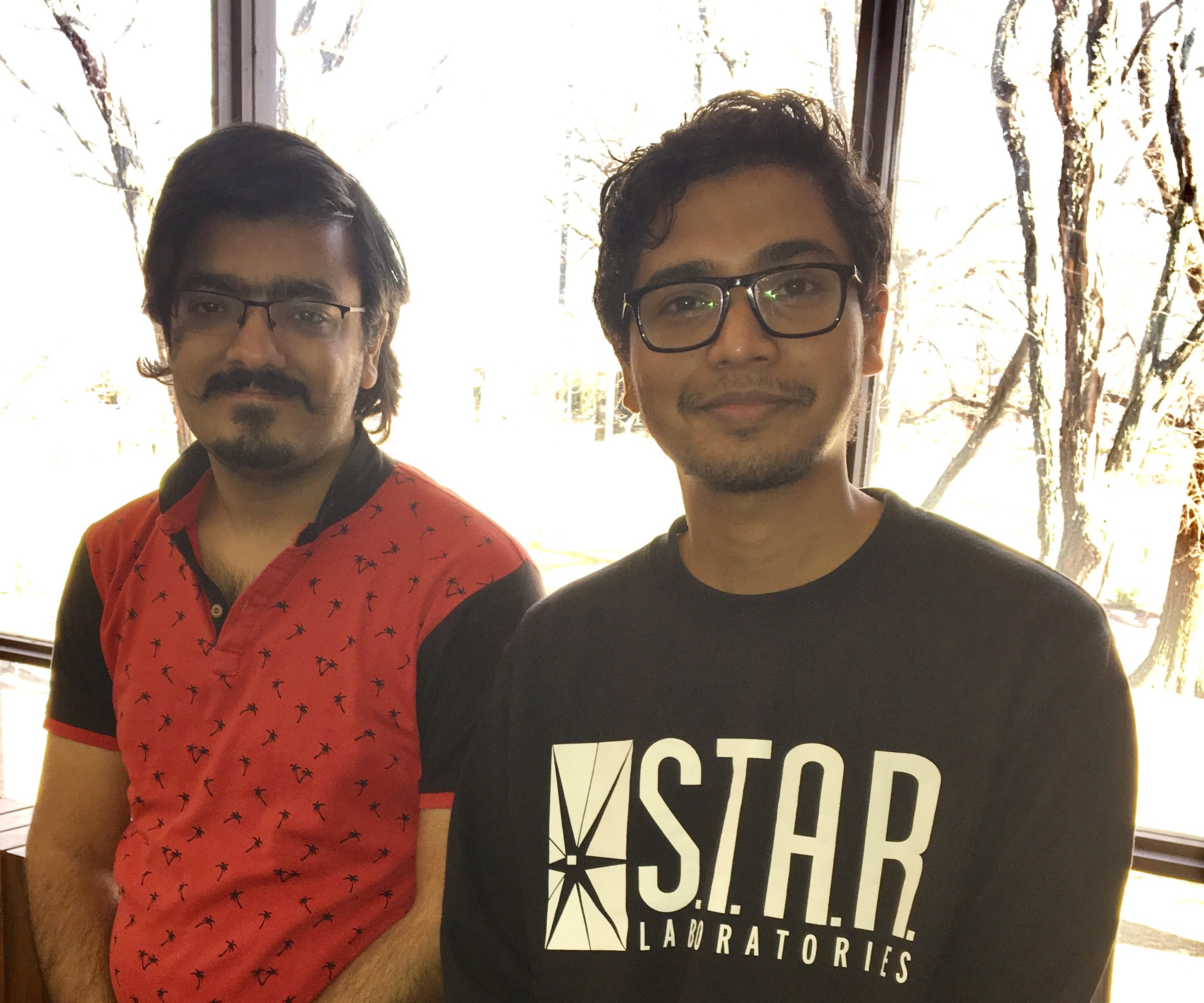 Stevens graduate students Rahul Yadav & Divyendra Patil