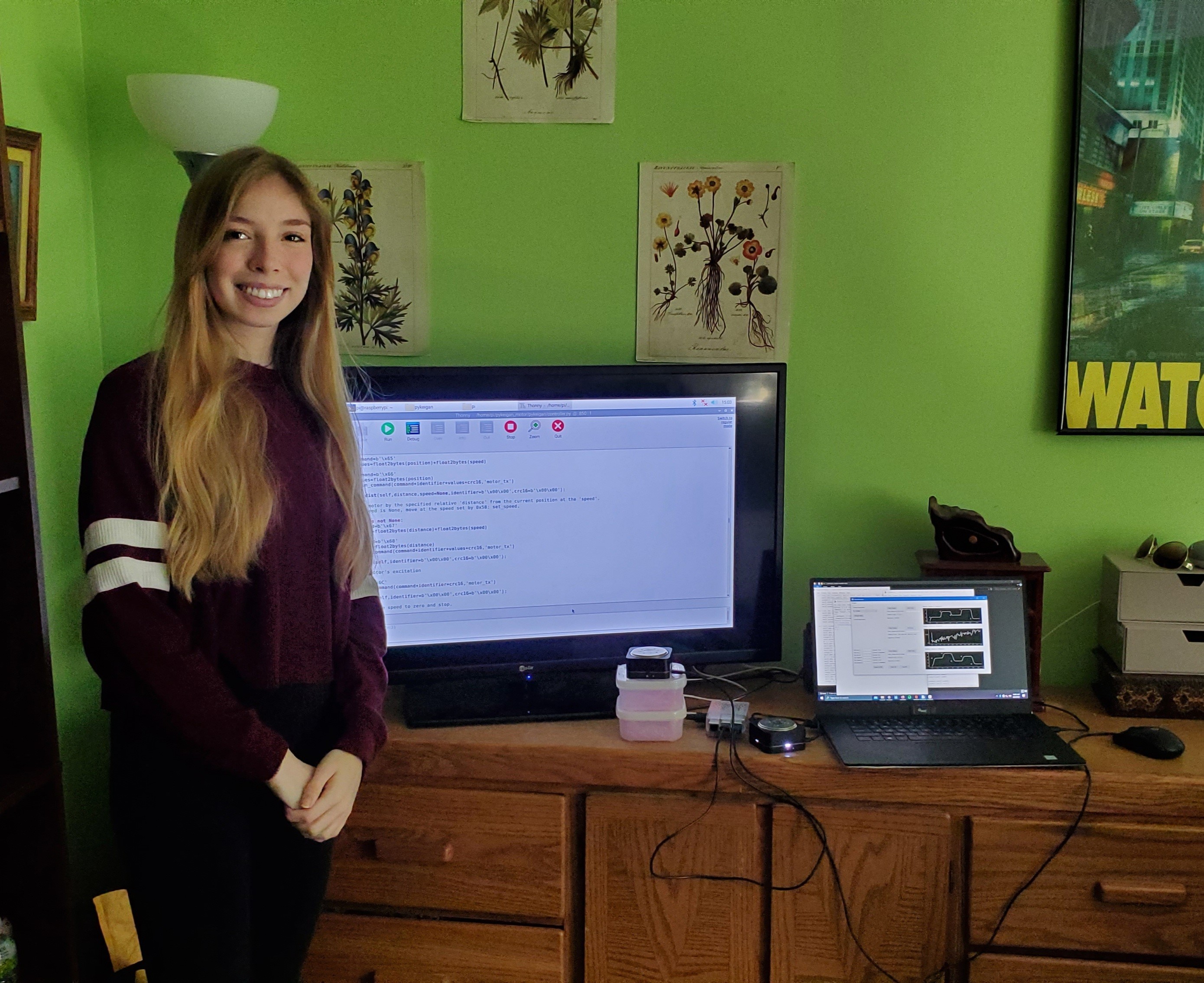 Elizabeth Cone in her home office in Illinois