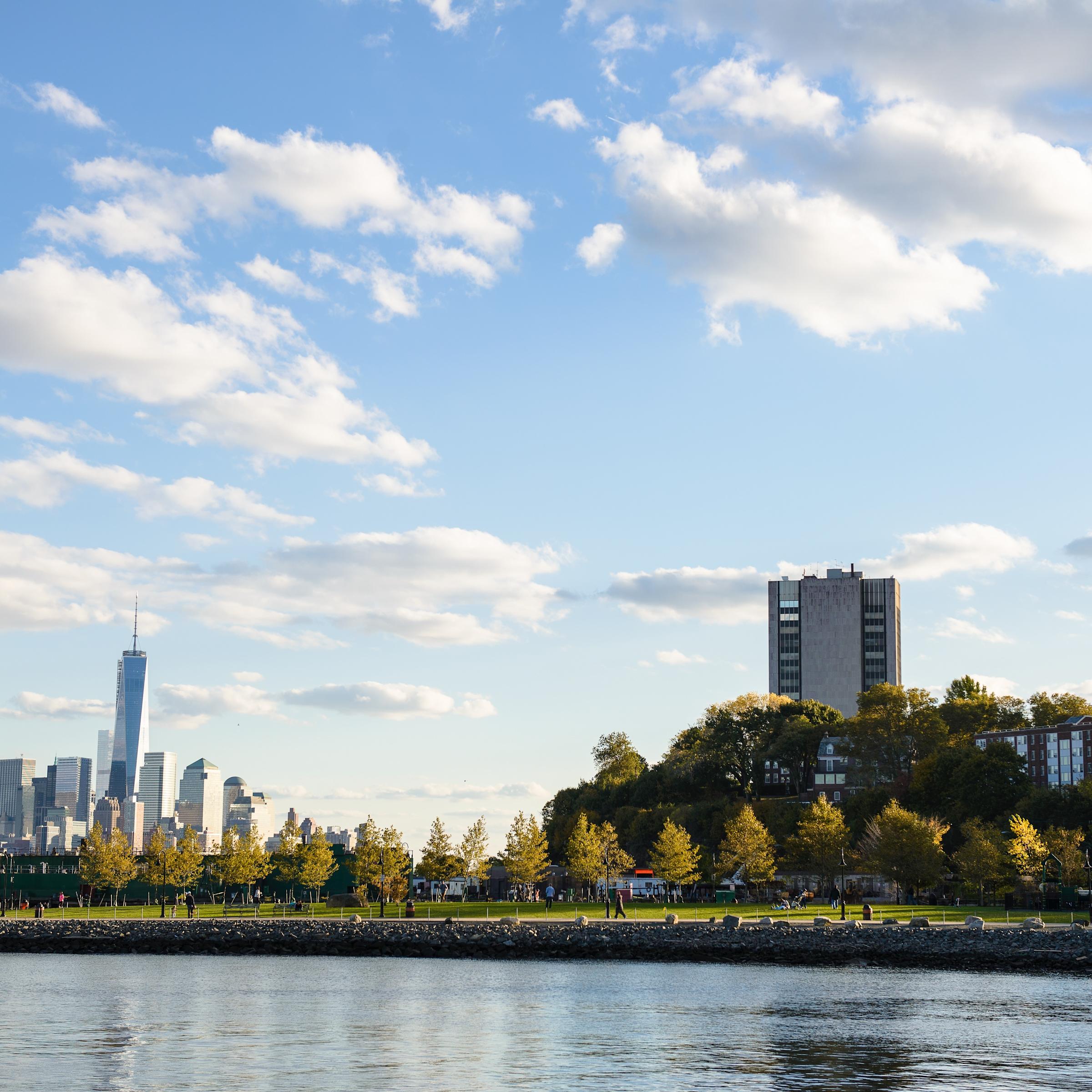 Stevens campus as seen from the Hudson River