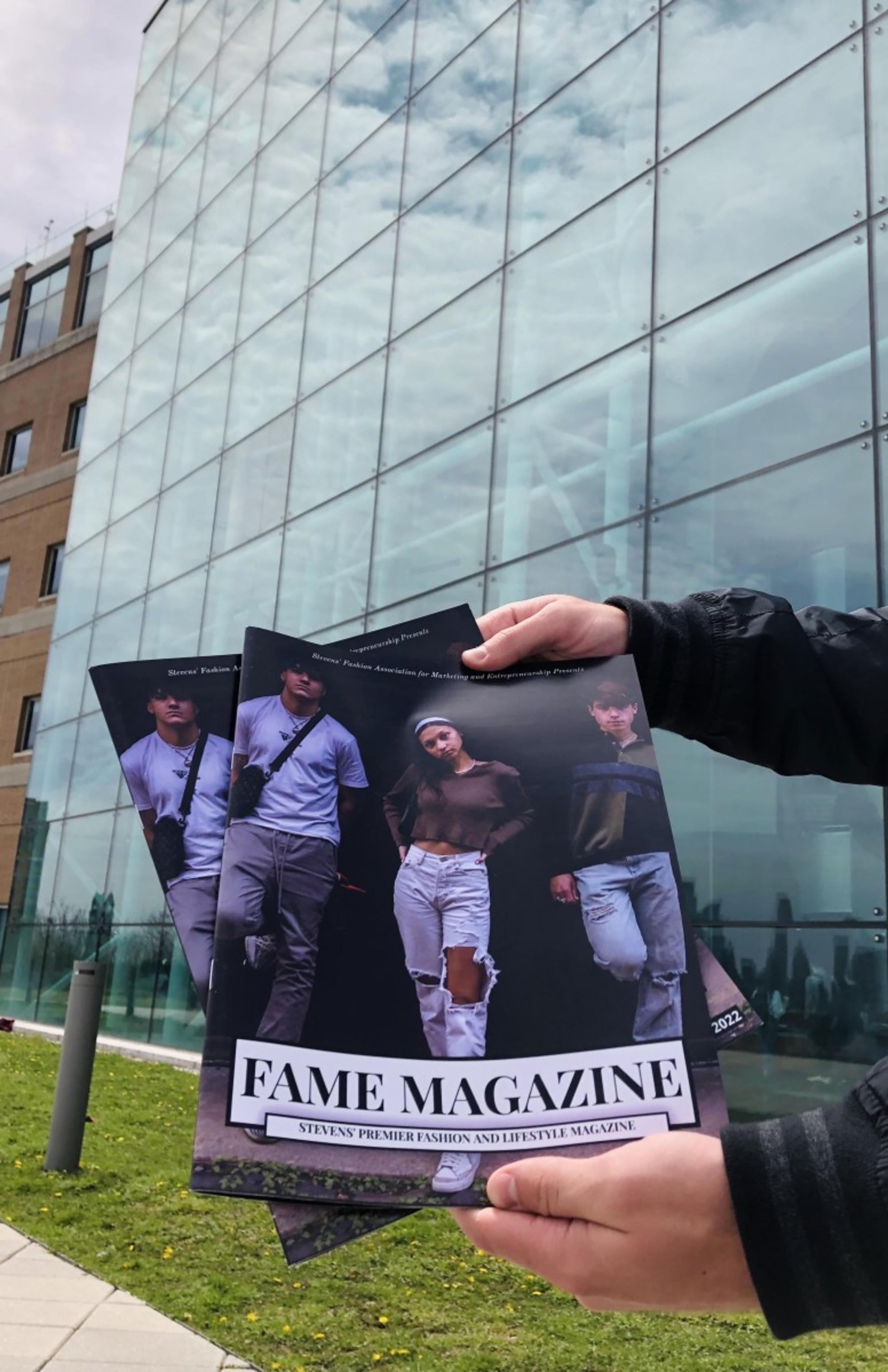 The cover of the first print fashion magazine at Stevens.