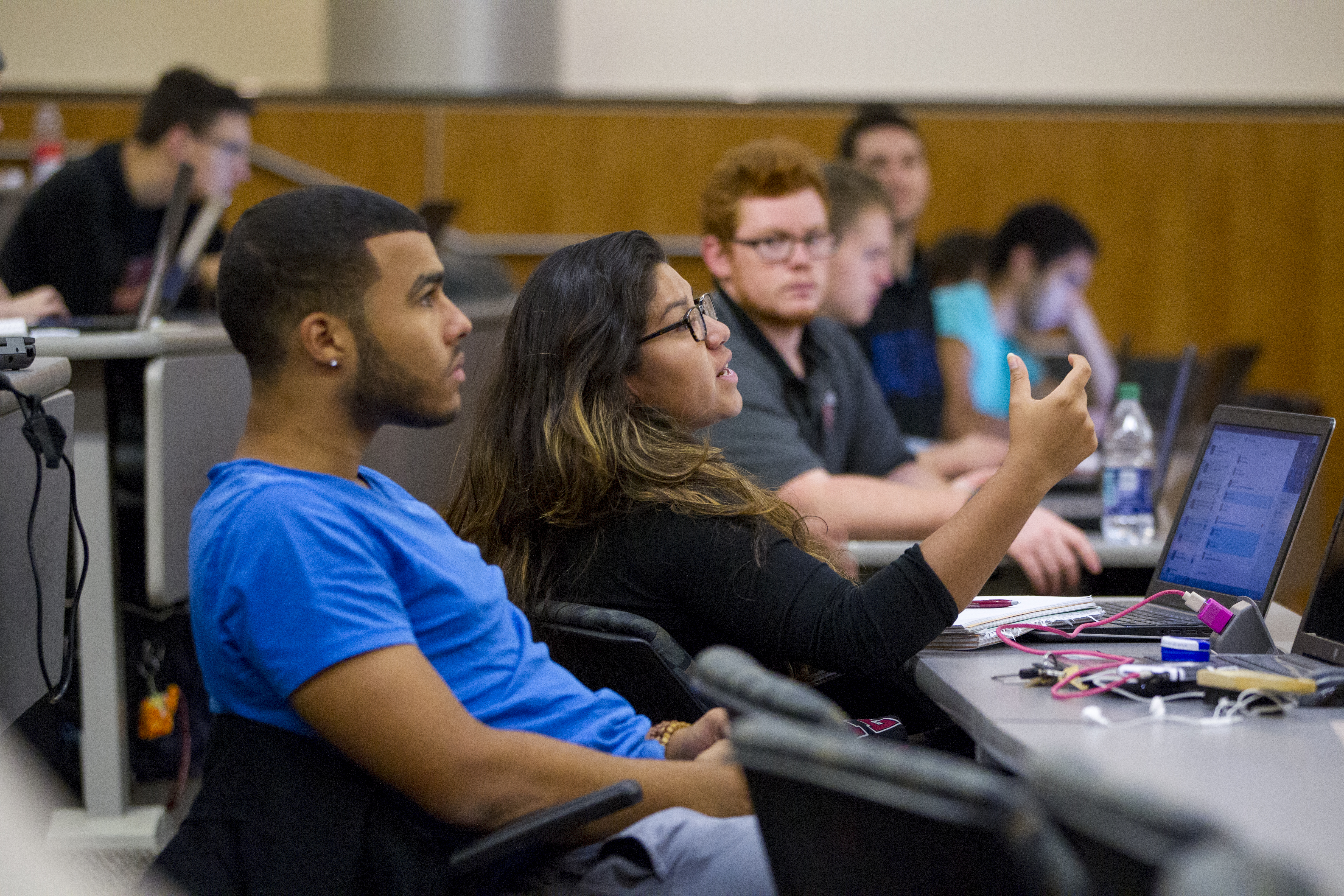 students sitting at table