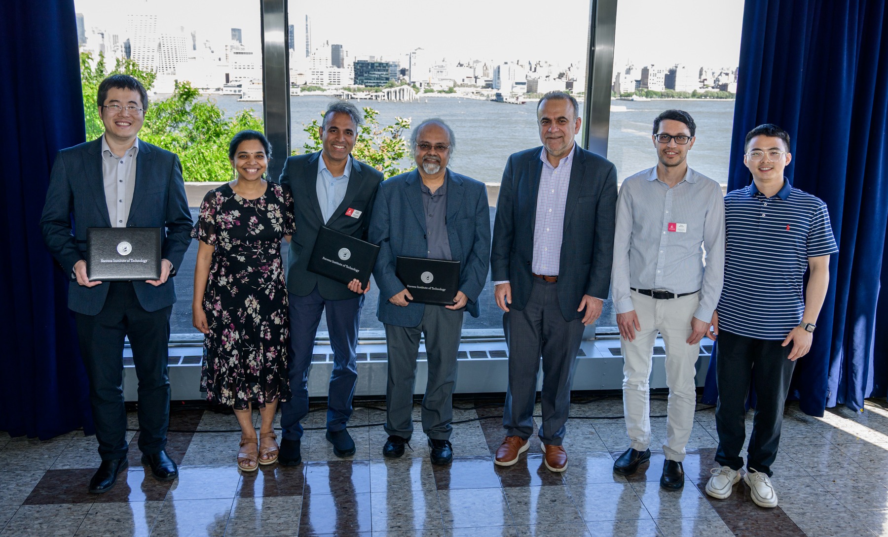   Department of Civil, Environmental & Ocean Engineering Faculty members Yi Bao, Santhi Sri Billapati, Sarath Chandra Kumar Jagupilla, Dibs Sarkar, Muhammad Hajj, Reza Marsooli and Jia Mi.