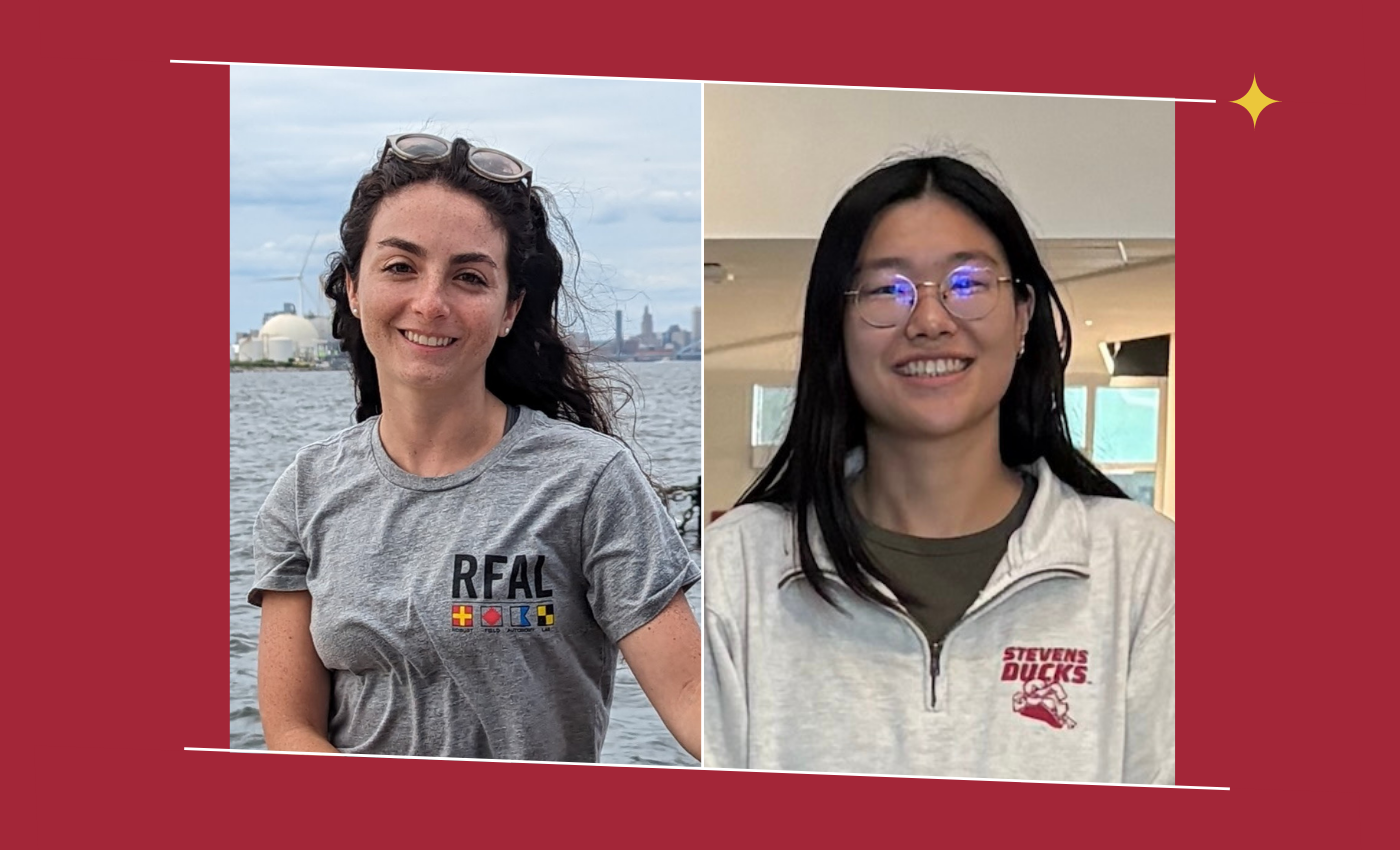 A graphic with Yewei Huang on the left and Ivana Collado Gonzalez on the right. 