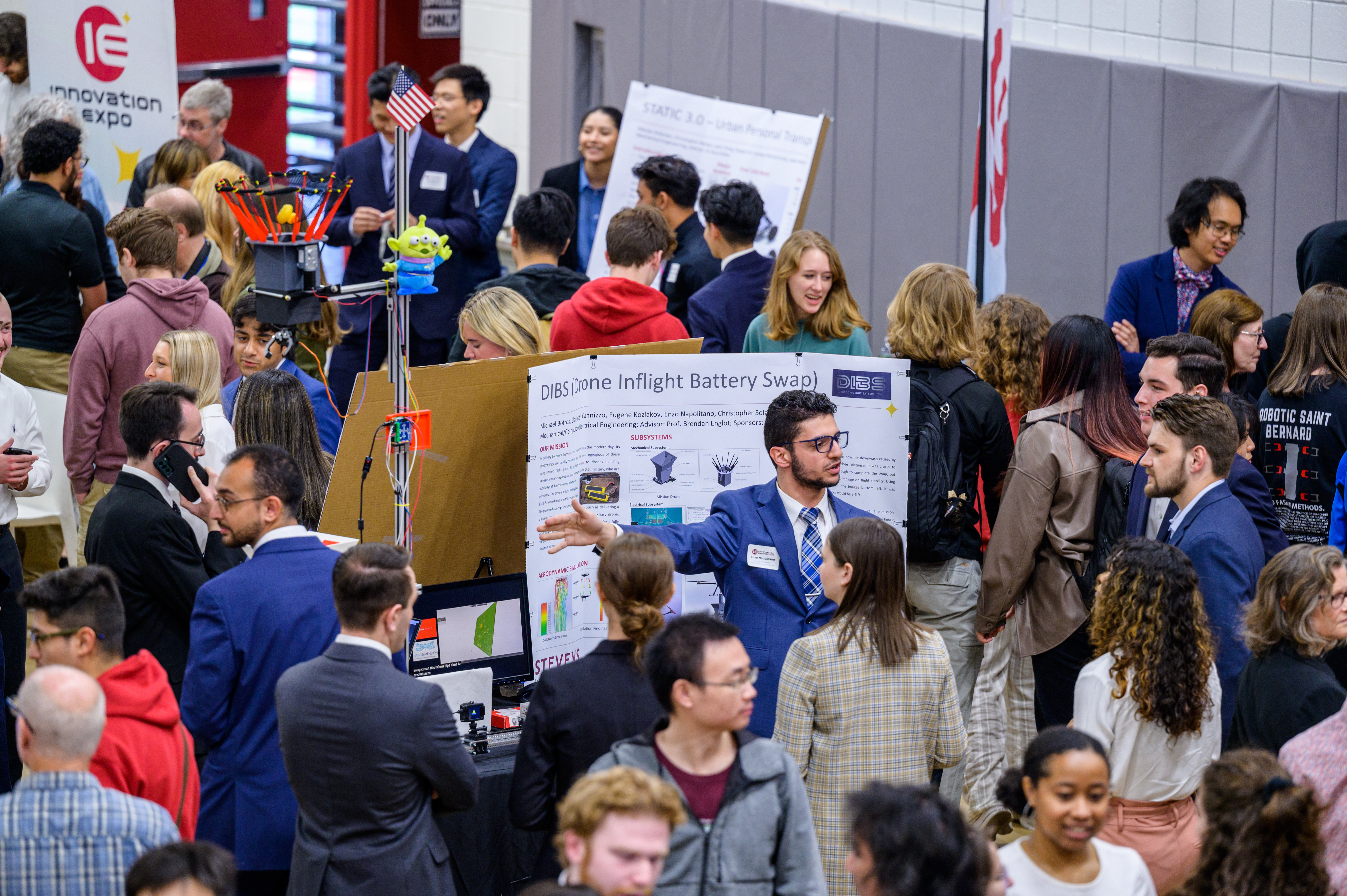 Stevens gym with Innovation Expo participants