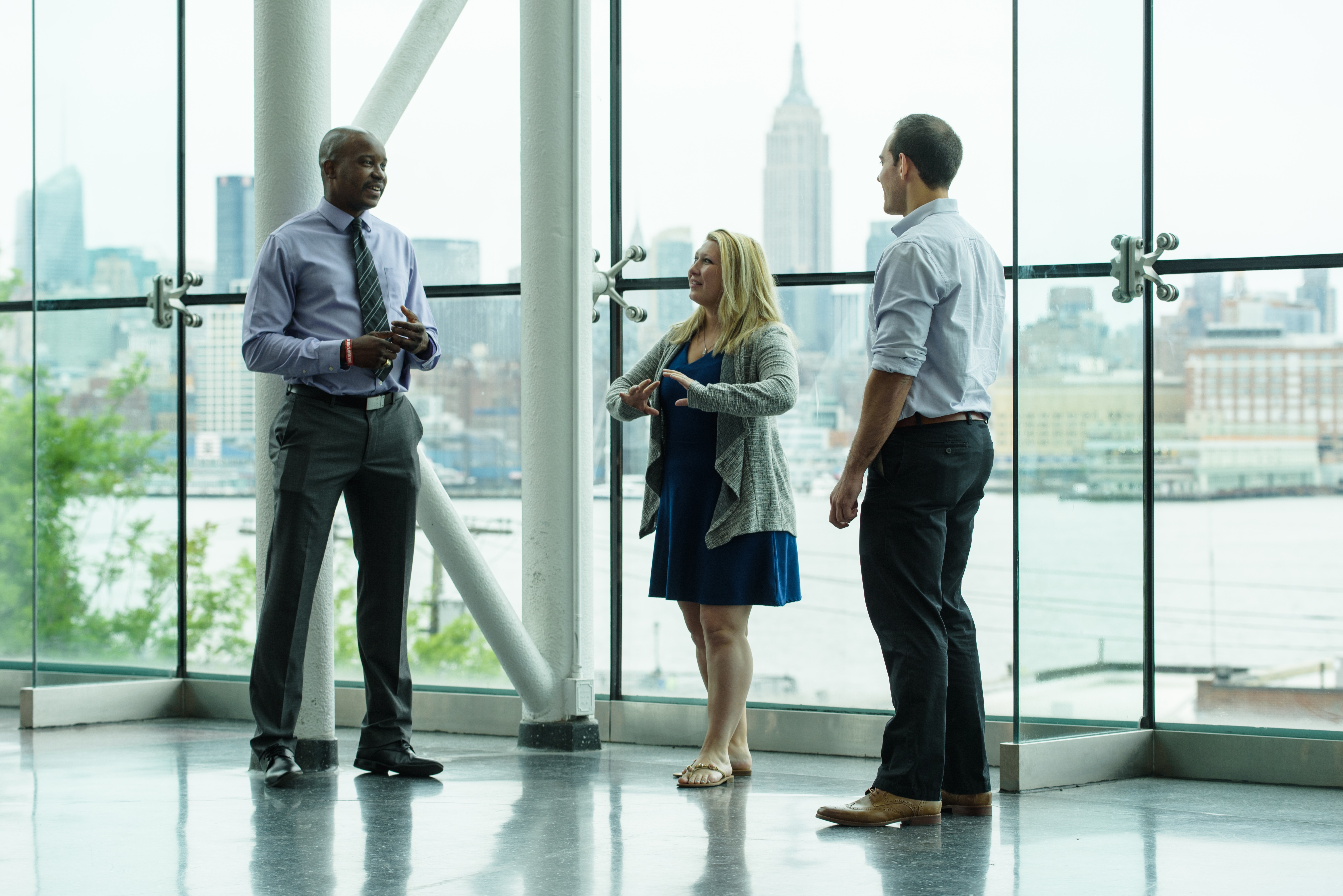 MBA students in Babbio atrium