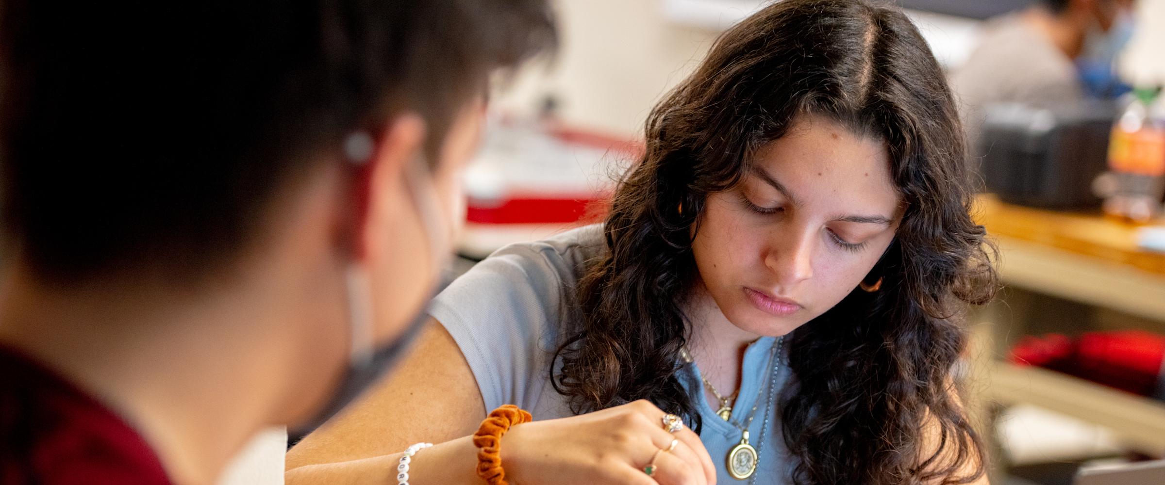 two students working on a project
