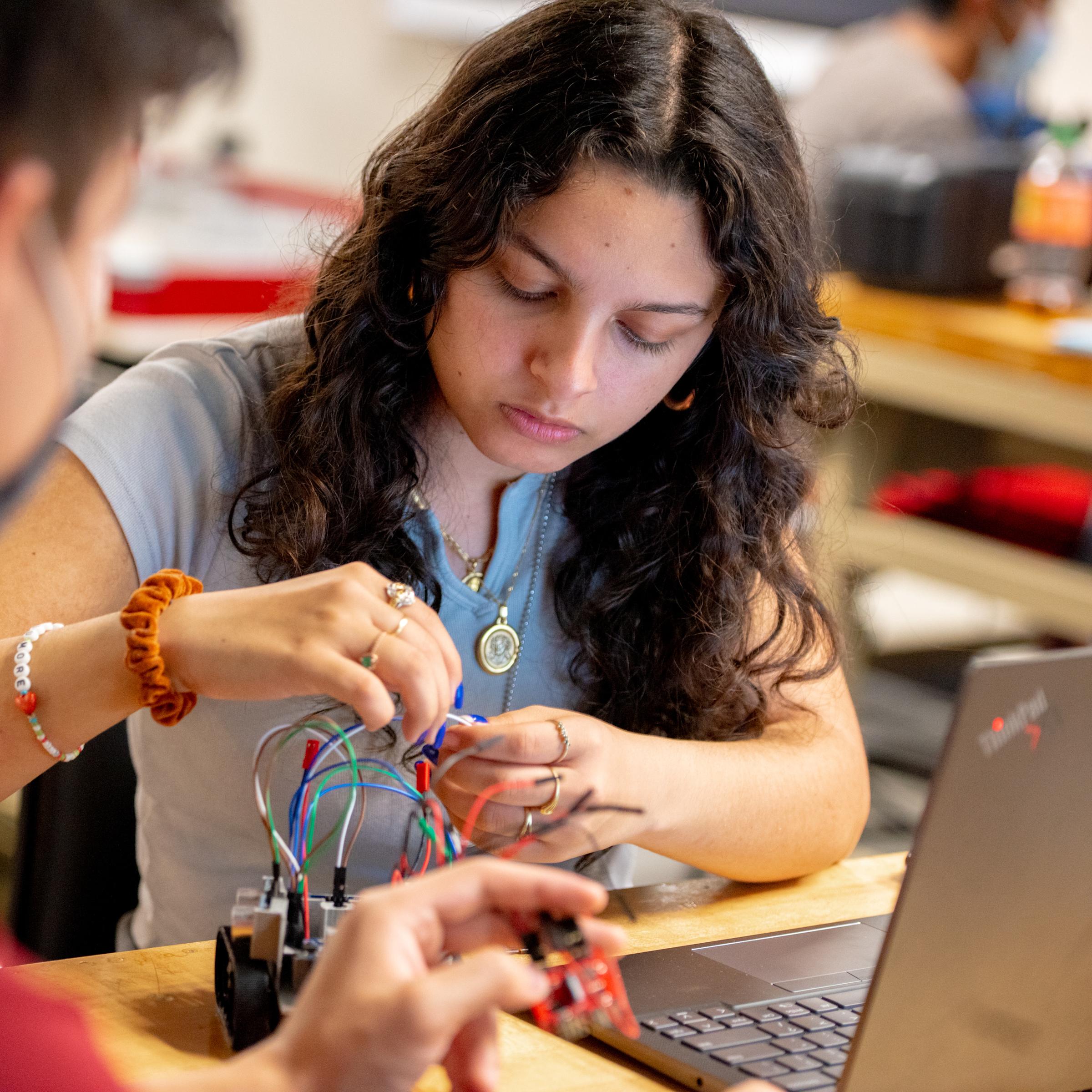 two students working on a project