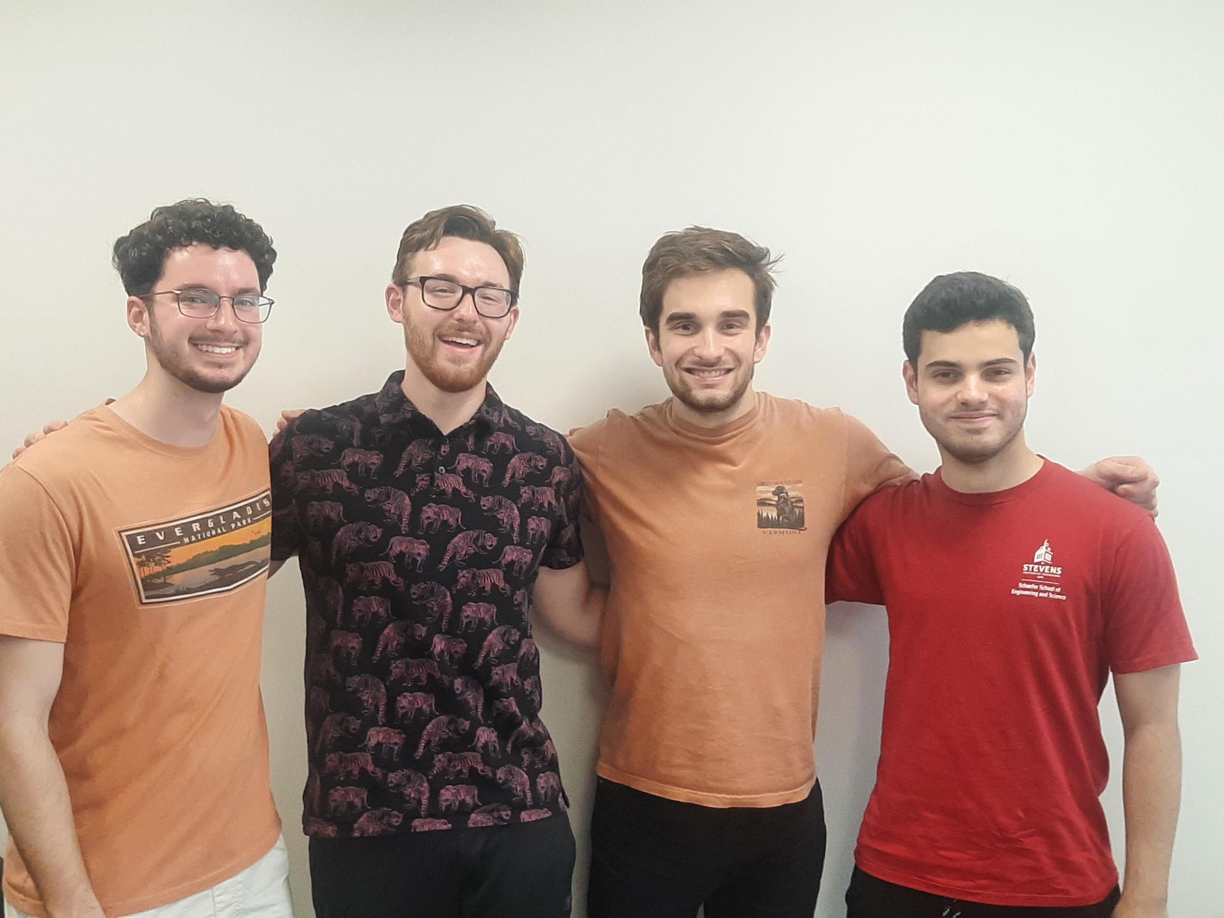 Four Soltex Scholars connect and pose for a picture together