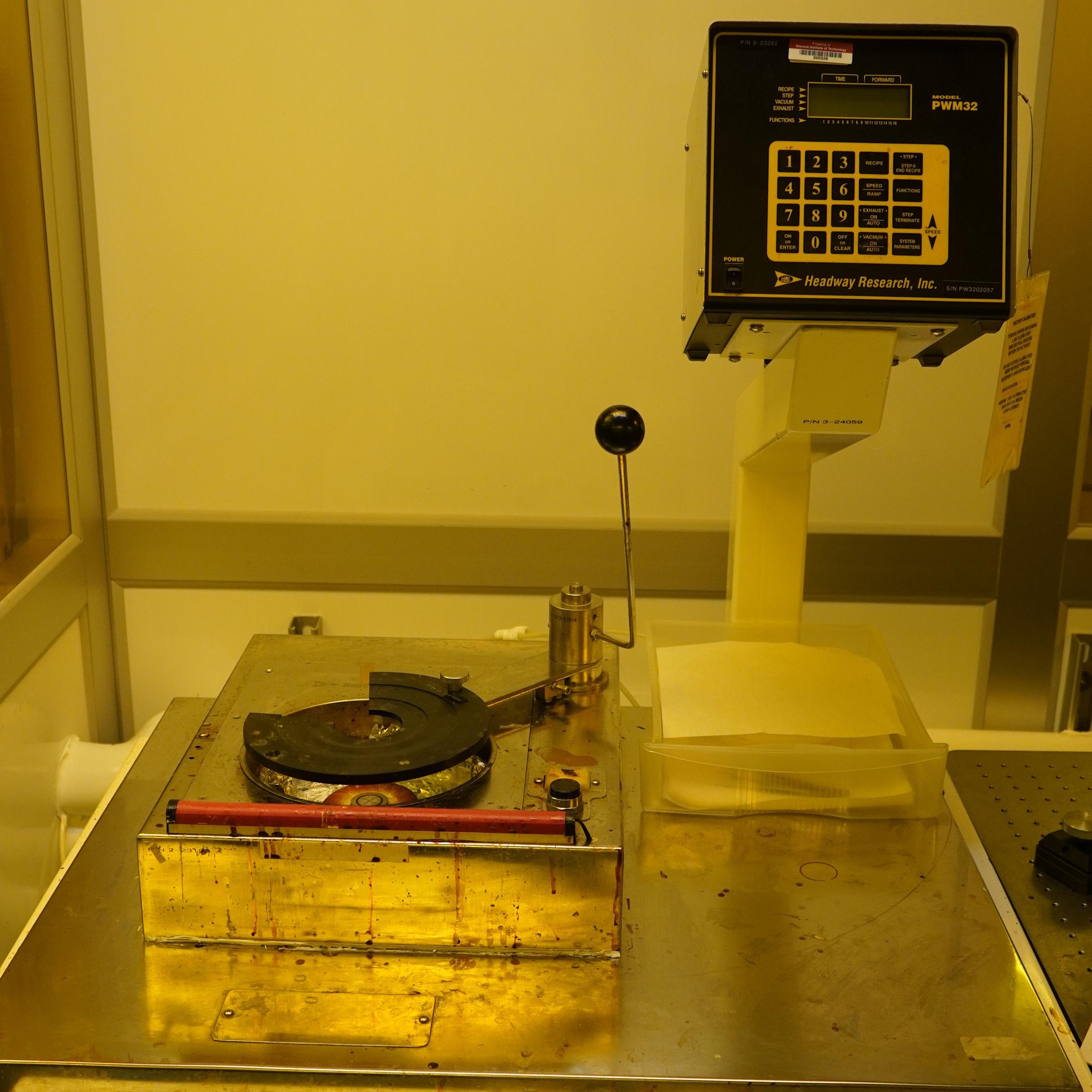 Photoresist spinner.