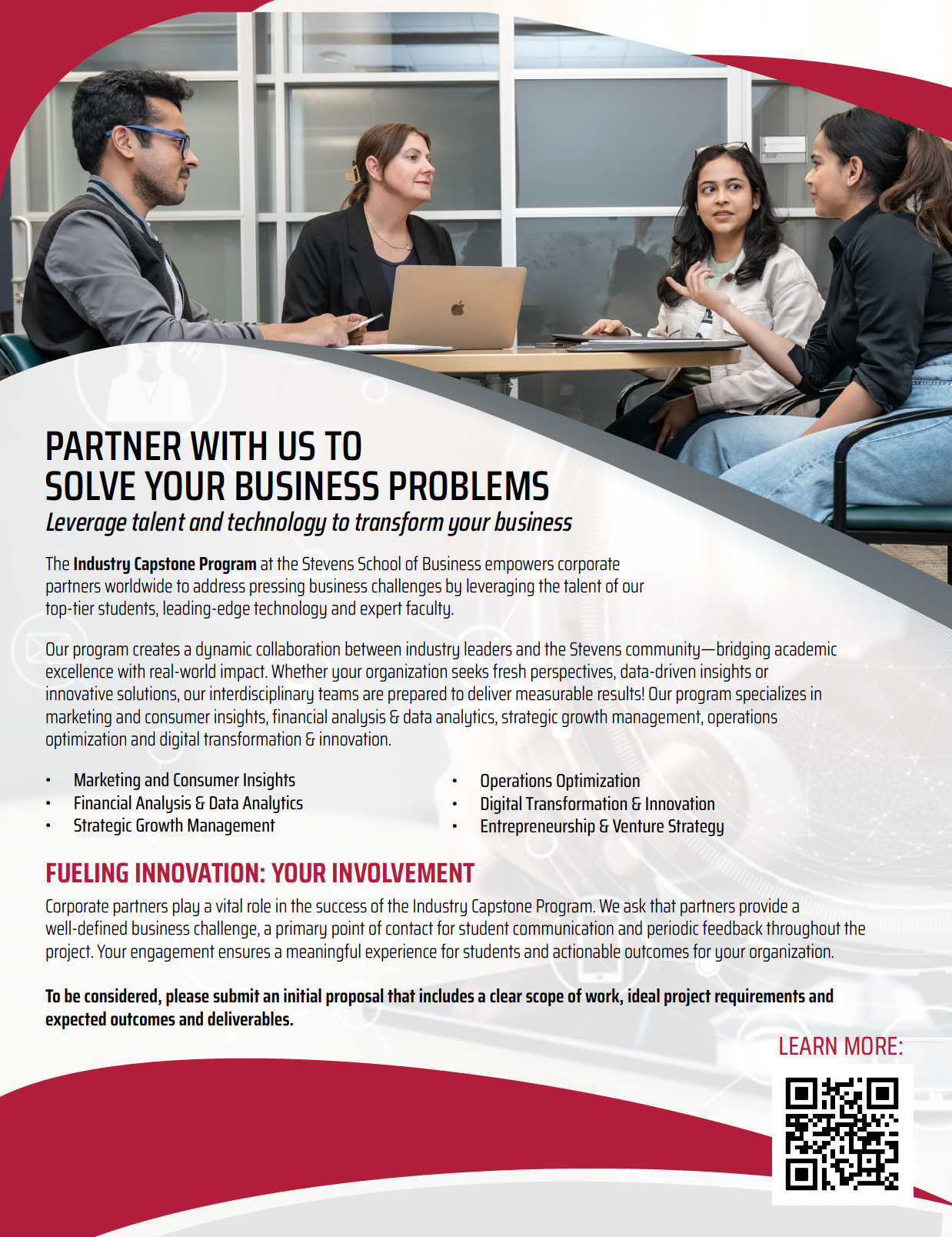 Cover for the Industry Capstone Flyer