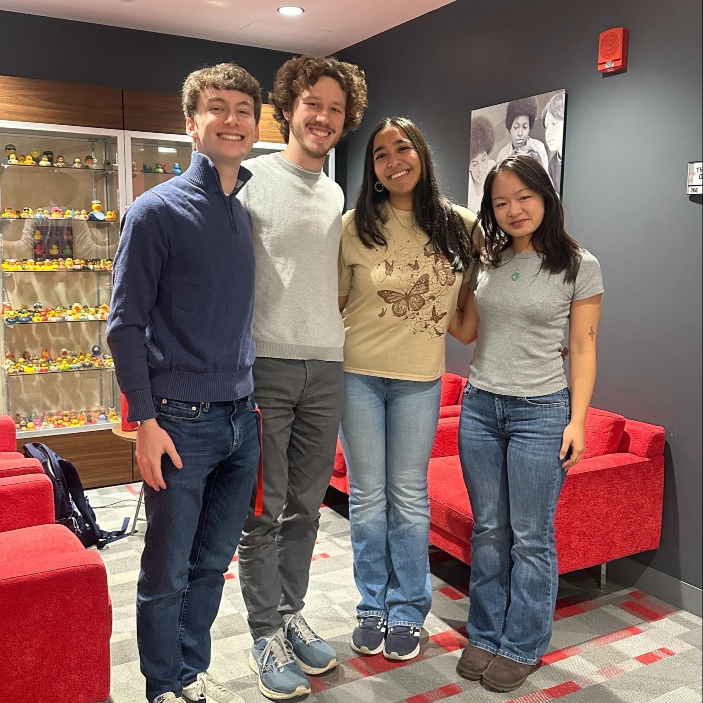 Four members of the Stute gather for a photo